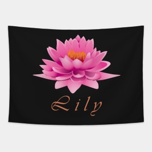 Beautiful Pink Flower Lily Tapestry