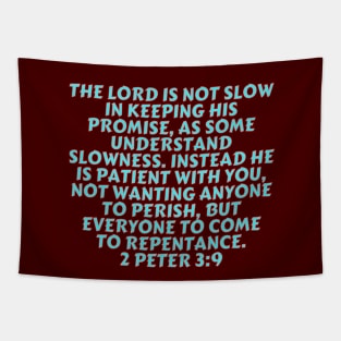 Bible Verse 2 Peter 3:9 Tapestry