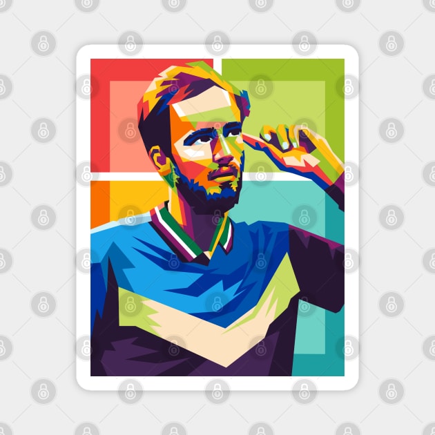 daniil medvedev Magnet by cool pop art house