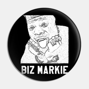 Biz Markie // white retro Pin