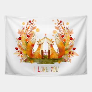 Foxie Love Tapestry