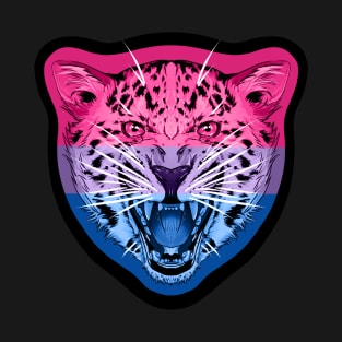 illustrated Jaguar PRIDE series Bi pride flag T-Shirt