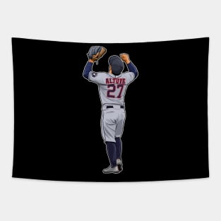 Jose Altuve #27 Celebrates Win Tapestry