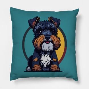 Miniature Schnauzer Portrait Pillow