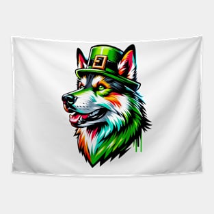 Czechoslovakian Vlcak Celebrates Saint Patrick's Day Tapestry