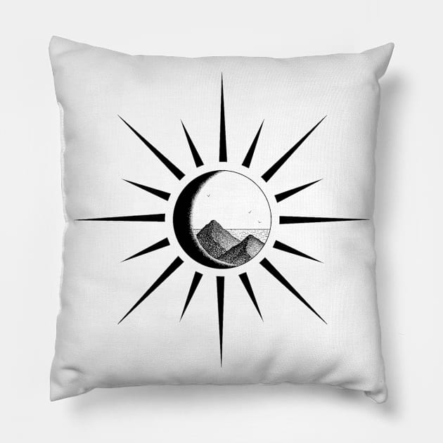 Moon and Sun Pillow by jy ink