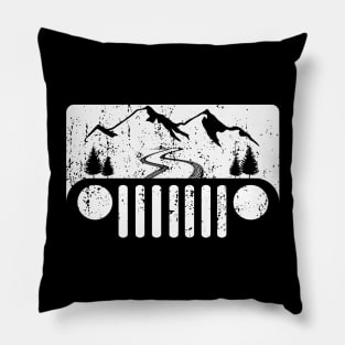 Adventure Jeep CJ Off Road Trip, Funny Camping Jeep Adventuring Gift for Jeepers Pillow