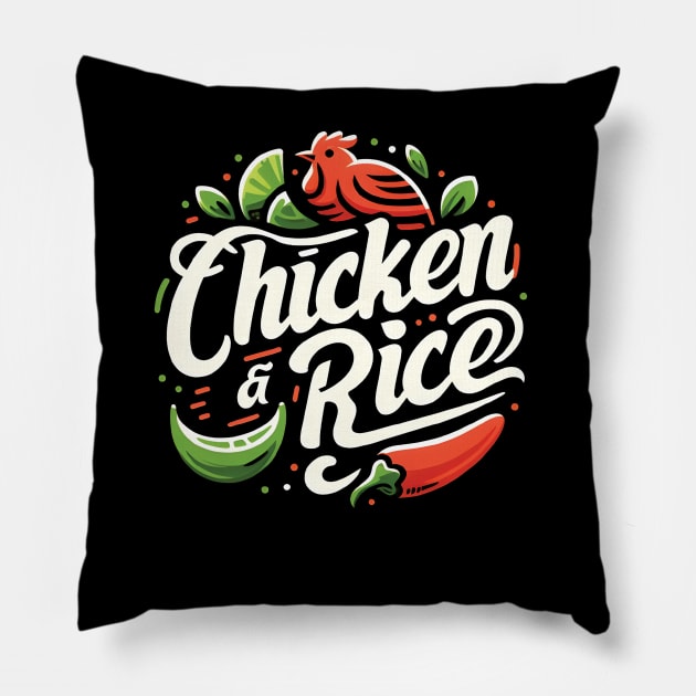 Chicken and Rice Pillow by ThesePrints