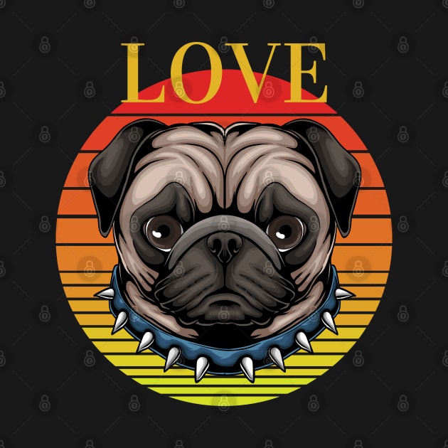 Love Pug by divinoro trendy boutique