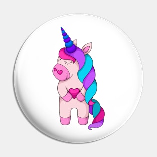 Enamored unicorn Pin