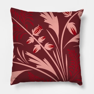 Folk floral print . Abstract flowers art , poster. Pillow