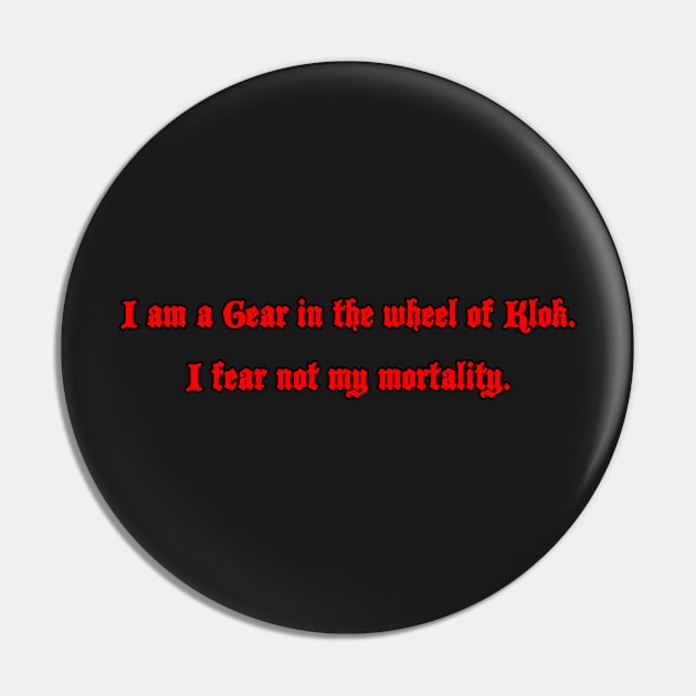 I am a Gear (Red) Pin by arimoreindeer