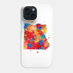 Egypt Map Watercolor Painting Phone Case