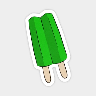 Green Popsicle Magnet