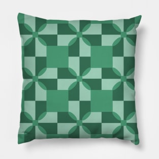 Green Idaho Patchwork Pattern Pillow