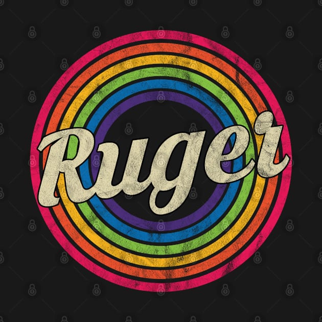 Ruger - Retro Rainbow Faded-Style by MaydenArt