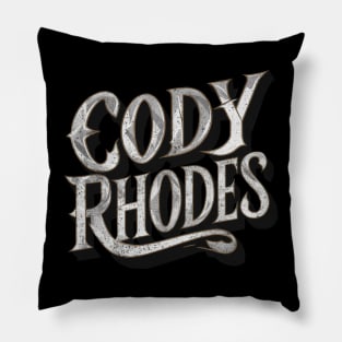 Cody Rhodes Typography Pillow