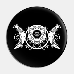 Triple moon Goddess Witch Wicca Symbol Pin