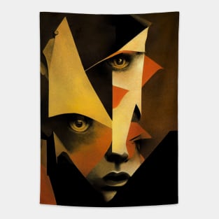 Deco Heads - Metropolis Now - Panopticon - Art of the Future Past - Art Deco Design Tapestry