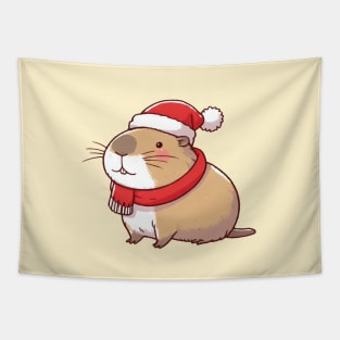 Christmas Capybara Tapestry