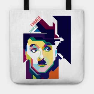 Charlie Chaplin in pop Art WPAP Tote