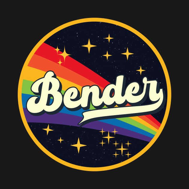 Bender // Rainbow In Space Vintage Style by LMW Art