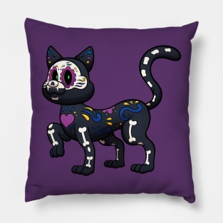 Day Of The Dead Cat Pillow