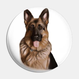 Cute German Shepherd Drawing Pin