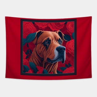 German dog. Style vector (red version 2 German dog) Tapestry