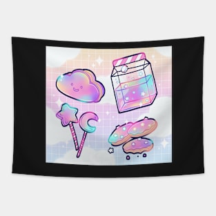 Pink Sky Snacks Tapestry