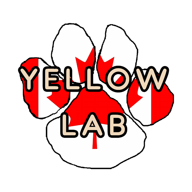 Labrador retriever yellow name flag paw by Wanderingangel