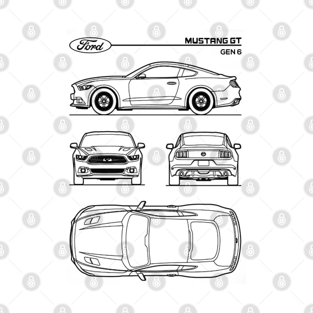 Ford Mustang GT Gen 6 Patent Black by Luve