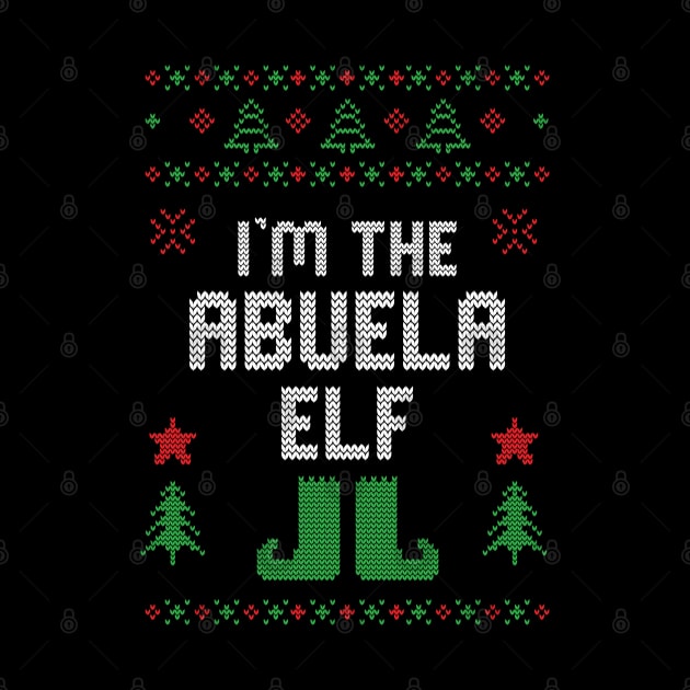 Abuela Elf Ugly Christmas Costume Matching Family Group by jkshirts