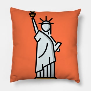 t-shirt-design-maker-with-a-statue-of-liberty-illustration Pillow