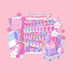 The cute groceries and the shopping related things T-Shirt