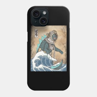 The Great Godzilla diver off Kanagawa Phone Case