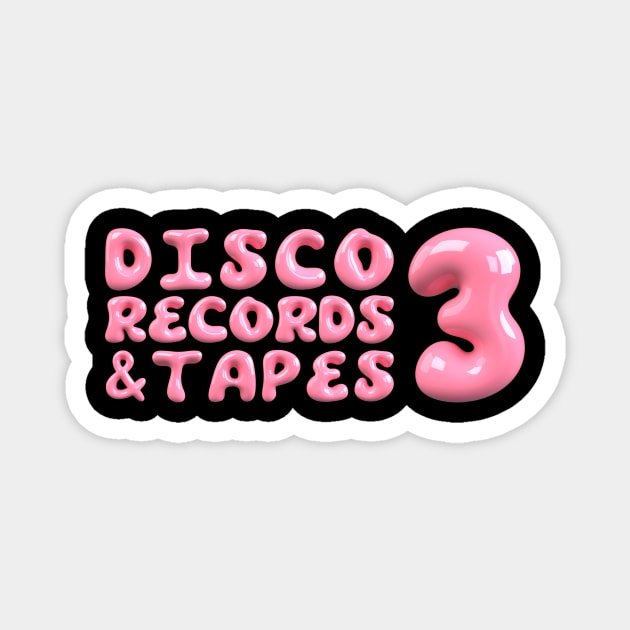 Disco 3 Records & Tapes (Funky - Option 2) Magnet by Disco 3 