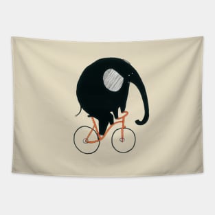 Elephant Riding A Bicycle Tapestry