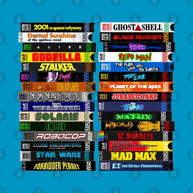 Science Fiction / Sci Fi VHS Movie Stack by darklordpug