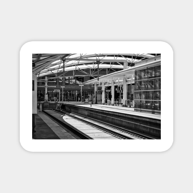 The Covered Train Station Platform In Denver Magnet by KirtTisdale