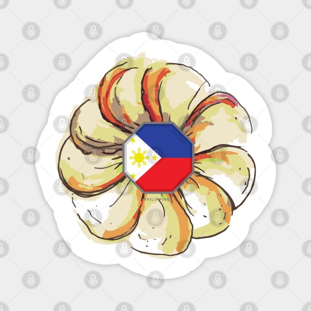 pilipinas flag on a flower Magnet by CatheBelan