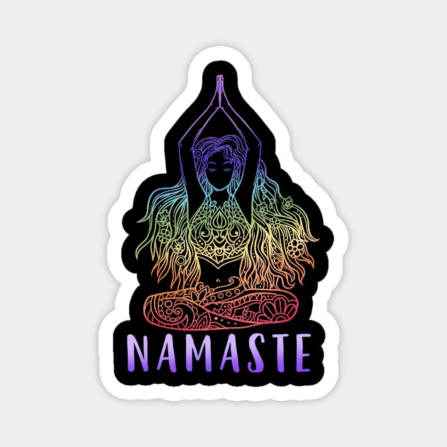 Namaste Spiritual Meditation Yoga Magnet by CreativeGiftShop