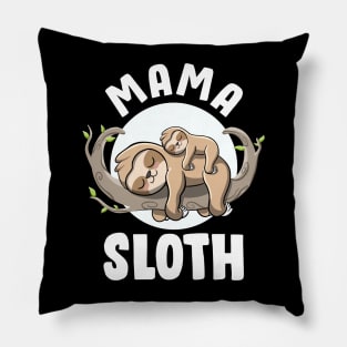 Mama Sloth Cute Pregnancy Announcement Mom to be Sloth Mama Pillow