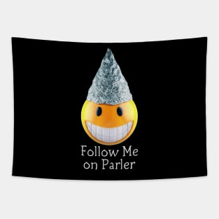 Follow Me On Parler parody Tapestry