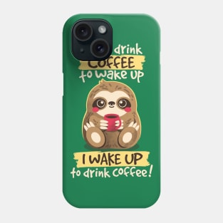 Coffee sloth Phone Case