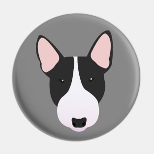Black and White Miniature Bull Terrier Pin