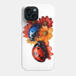 Red and Blue Ladybugs Phone Case