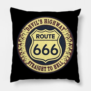 Route 666 Vintage Pillow