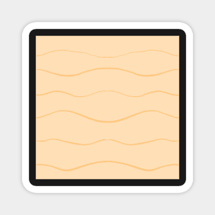 Pastel Orange Waves Magnet