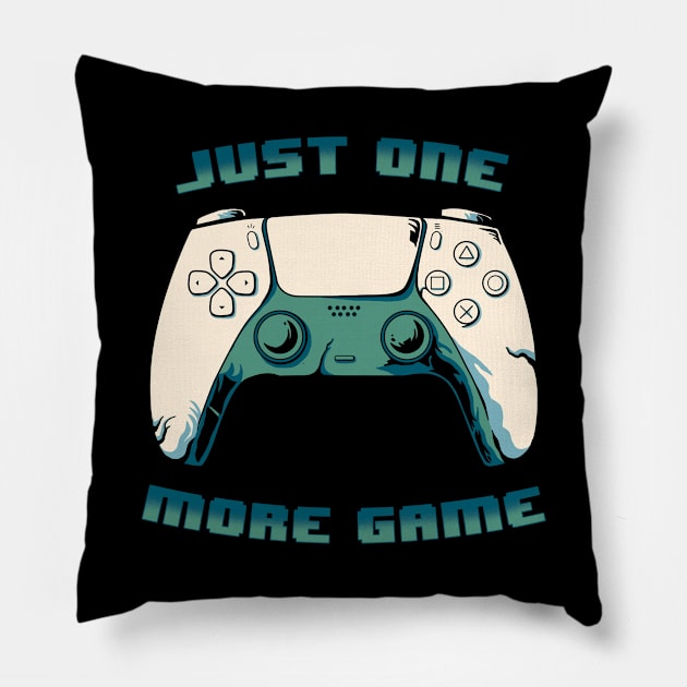 JUST ONE MORE GAME 5th version Pillow by leepianti